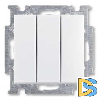 Выключатель ABB Basic 55 3-клавишный (белый)