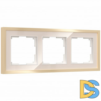 Рамка на 3 поста Baguette (айвори/латунь) W0032851