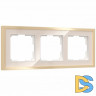 Рамка на 3 поста Baguette (айвори/латунь) W0032851