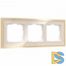 Рамка на 3 поста Baguette (айвори/латунь) W0032851
