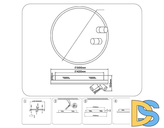 Потолочная люстра Ambrella Light Comfort LineTech FL5113