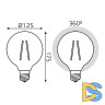 Светодиодная филаментная лампа Gauss Filament E27 10W 2400K 158802010-D