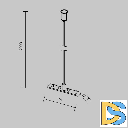 Тросовый подвес для низкопрофильного шинопровода Maytoni Exility TRAM034SW-2S