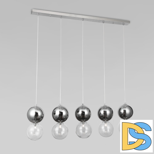 Подвесной светильник Eurosvet Selisa 50091/5 хром/дымчатый