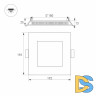 Встраиваемый светодиодный светильник Arlight DL-192x192M-18W Warm White 020134