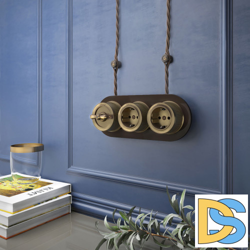 Розетка с заземлением Werkel Ретро бронзовый W5771012 4690389166549