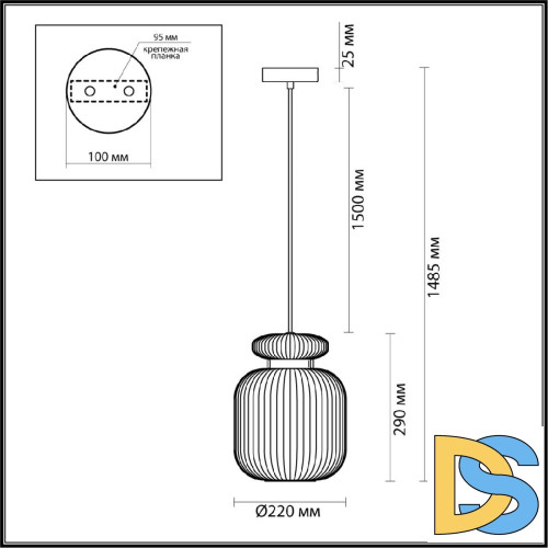 Подвесной светильник Odeon Light Jugi 5042/1C