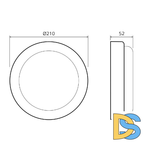 Настенно-потолочный светильник Gauss Lite 126418230