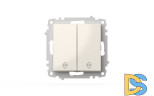 Выключатель проходной двухклавишный ELBI Zena Vega 609-010200-211