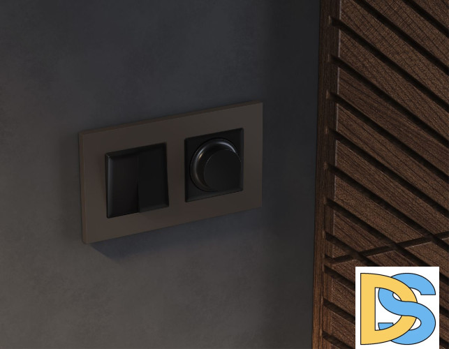 Лицевая панель для выключателя двухклавишного Ambrella Volt Alfa AP8030