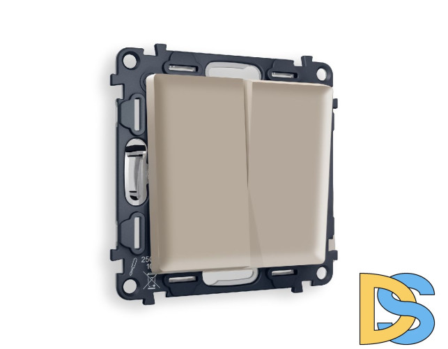 Комплект механизма 2-кл выключателя Ambrella Volt Alfa MA363010