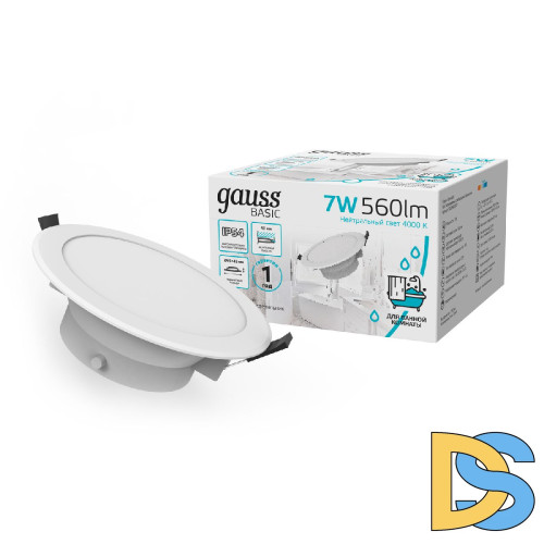 Встраиваемый светильник Gauss Basic Downlight 9033420207