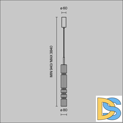 Подвесной светильник Maytoni Ordo MOD272PL-L12B3K
