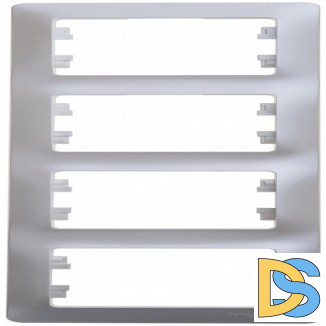 Рамка 4-ая (четверная) вертикальная, Перламутр, серия Glossa, Schneider Electric