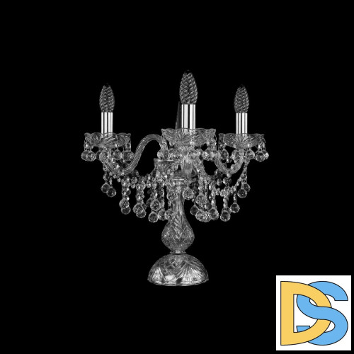 Настольная лампа Bohemia Ivele Crystal 1409L/3/141-39 Ni