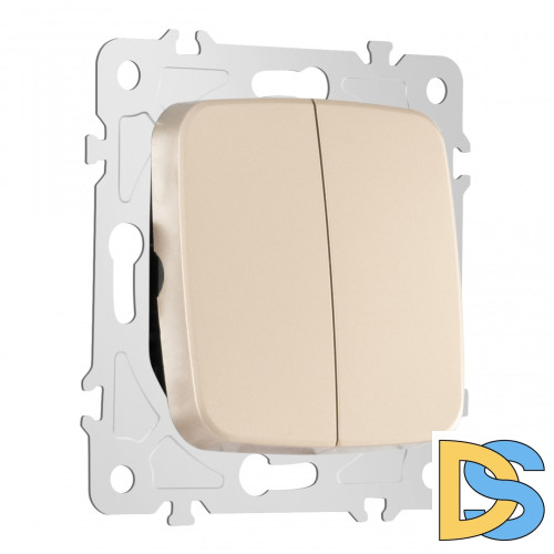 Выключатель двухклавишный Arte Milano 205.30-2.shampan