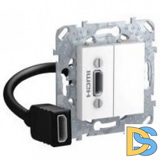 Розетка HDMI 1-ая (разветвительный кабель), Белый, серия Unica, Schneider Electric