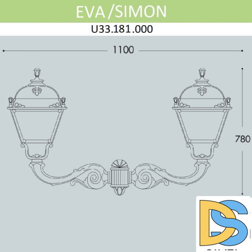 Уличный настенный светильник Fumagalli U33.181.000.AXH27