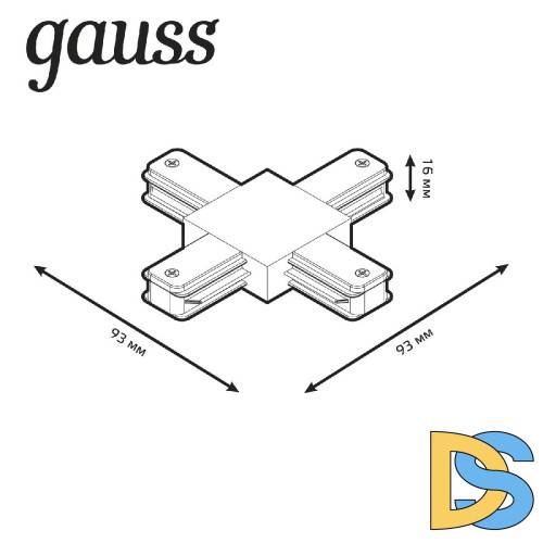 Коннектор X-образный Gauss TR111