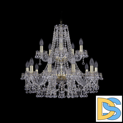 Подвесная люстра Bohemia Ivele Crystal 1409/10+5/240/2d G