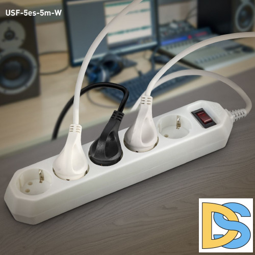 Сетевой фильтр Эра USF-5es-5m-W Б0019738