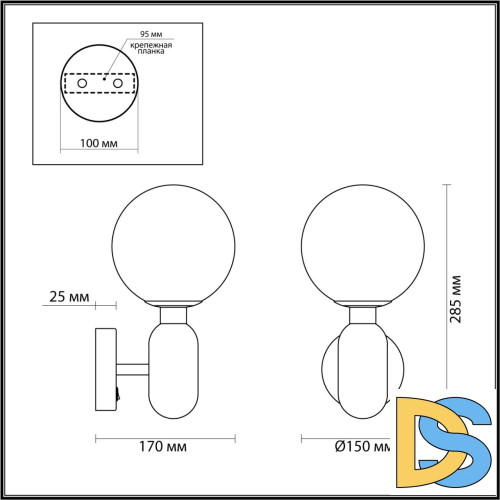 Бра Odeon Light Okia 4669/1W