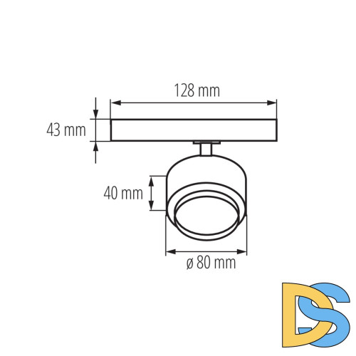 Трековый трехфазный светильник Kanlux Btl 35664