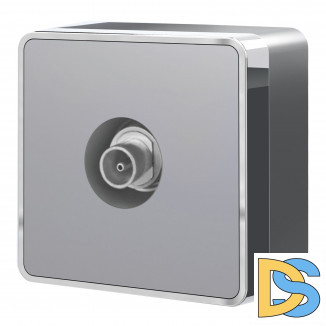 Телевизионная розетка Werkel оконечная серии Gallant (серебряный) W5083006