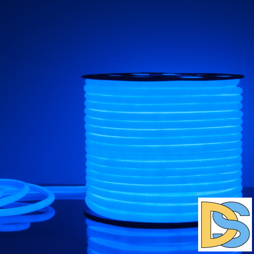 Светодиодный гибкий неон Elektrostandard 220V 9,6W 144Led 2835 IP67 круглый синий, 50 м 4690389134722