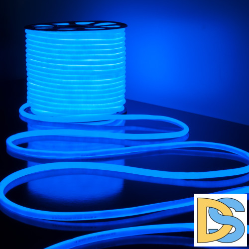 Светодиодный гибкий неон Elektrostandard 220V 9,6W 144Led 2835 IP67 круглый синий, 50 м 4690389134722