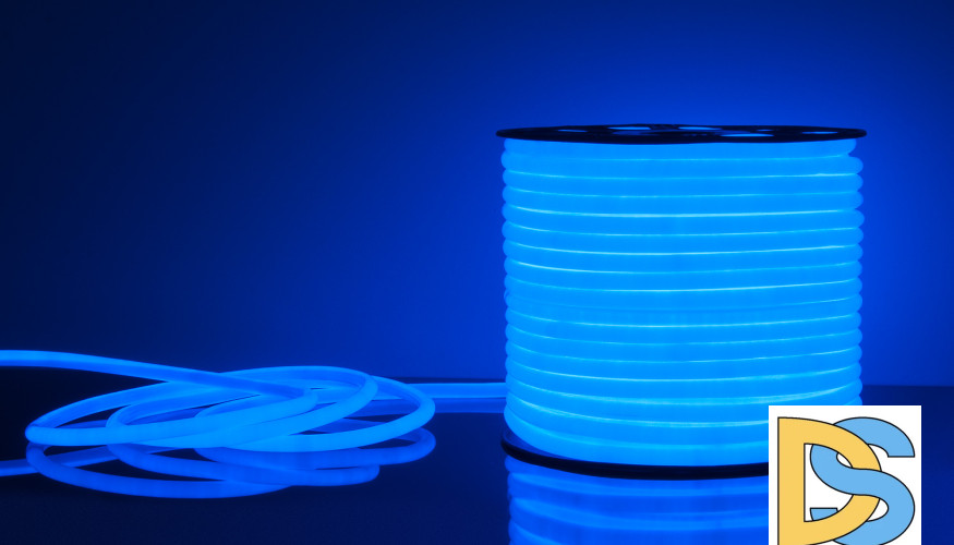 Светодиодный гибкий неон Elektrostandard 220V 9,6W 144Led 2835 IP67 круглый синий, 50 м 4690389134722