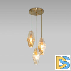 Подвесная люстра Eurosvet Prism 50236/3 янтарный a058960