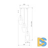 Подвесная люстра Eurosvet Prism 50236/3 янтарный a058960