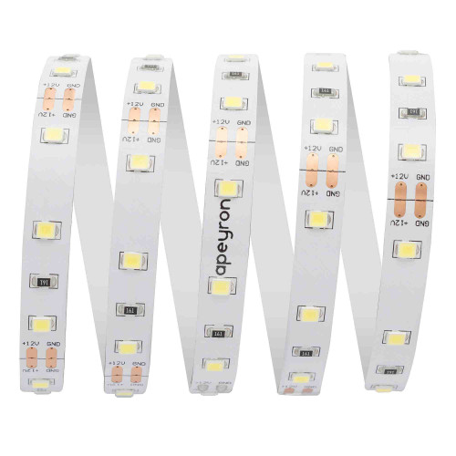 Светодиодная лента Apeyron 12В СТ 4,8Вт/м smd3528, 60д/м IP20 280Лм/м 3м 6500К 206BL