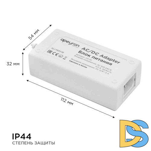 Блок питания Apeyron 12В 36Вт 3А IP44 с переключателем 03-76