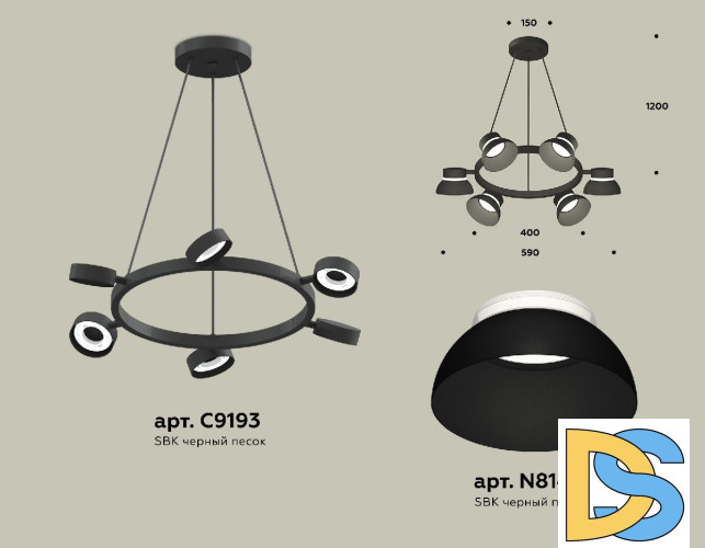 Подвесная люстра Ambrella Light Traditional (C9193, N8141) XB9193100