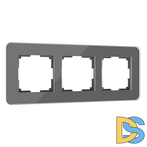 Рамка на 3 поста Werkel Elite (графит, стекло) W0032440