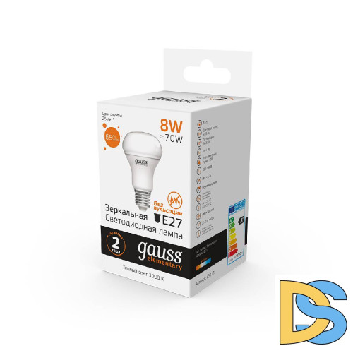 Лампа светодиодная Gauss E14 8W 3000K матовая 63218