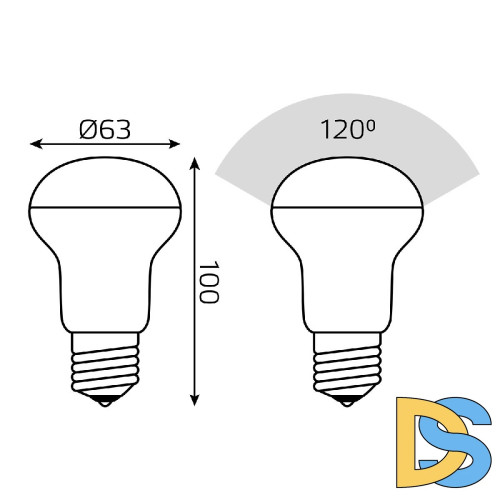 Лампа светодиодная Gauss E14 8W 3000K матовая 63218