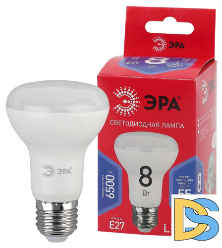 Лампа светодиодная Эра E27 8W 6500K LED R63-8W-865-E27 R Б0045336