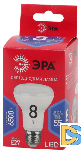 Лампа светодиодная Эра E27 8W 6500K LED R63-8W-865-E27 R Б0045336