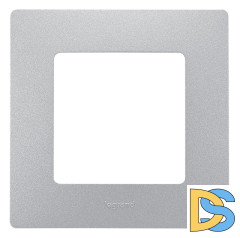 Рамка 1-постовая Legrand Etika алюминий 672551