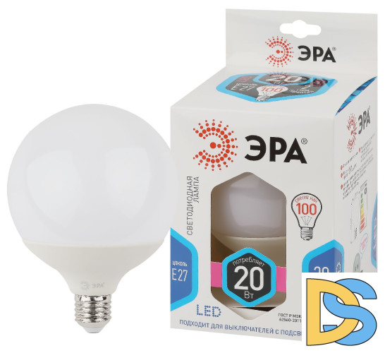 Лампа светодиодная Эра E27 20W 4000K LED G120-20W-4000K-E27 Б0049081