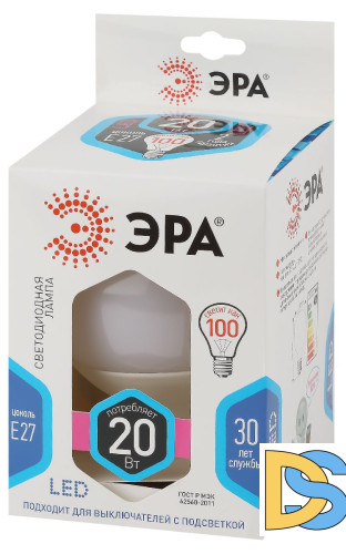 Лампа светодиодная Эра E27 20W 4000K LED G120-20W-4000K-E27 Б0049081