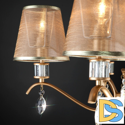 Подвесная люстра Eurosvet 60103/5 перламутровое золото