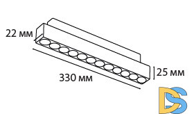 Трековый магнитный светильник Italline Atom IT012-5022 black 3000K
