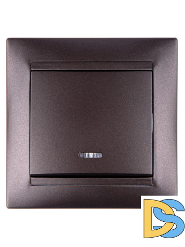 Выключатель одноклавишный с подсветкой Лама TDM Electric SQ1815-0504