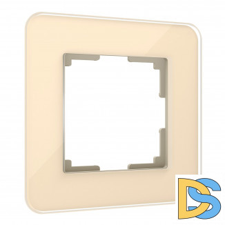Рамка из стекла на 1 пост Elite айвори W0012443