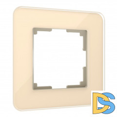 Рамка из стекла на 1 пост Elite айвори W0012443