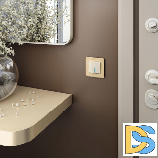 Рамка из стекла на 1 пост Elite айвори W0012443